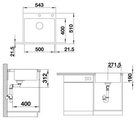 Blanco subline 500-IF/A steelframe
