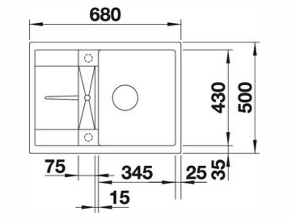 BLANCO METRA 45 S COMPACT
