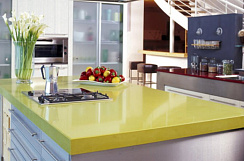 Зелёная столешница из искусственного камня Caesarstone